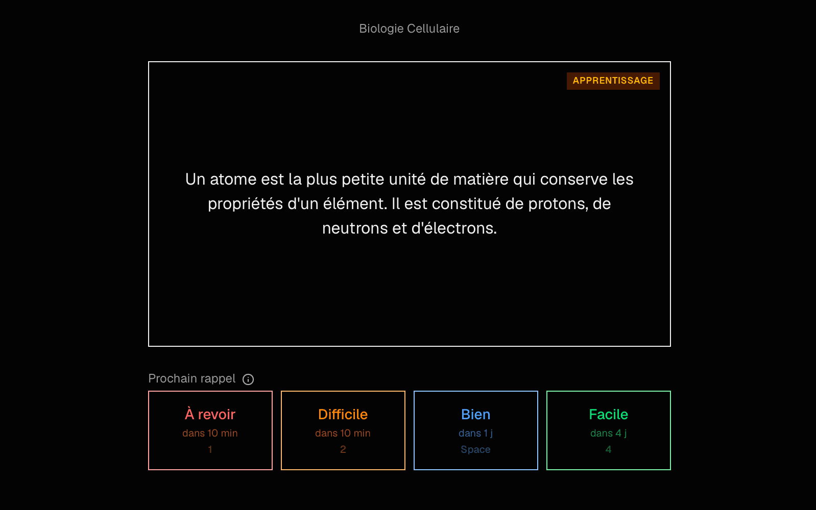 Flashcards with Spaced Repetition